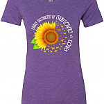 Sunflowers Cows Ladies T-Shirt, Premium Ladies T-Shirt, Purple Rush