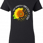 Sunflowers Cows Ladies T-Shirt, Ladies T-Shirt, Black