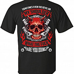 Sometimes Even The Devil On My Shoulder Asks What The Fuck Are You Doing Print On Back T-shirt - Biker V-neck Shirt