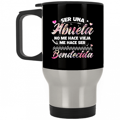 14 oz. Silver Travel Mug