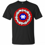 Captain Autism Awareness Puzzle Superhero Shield T-Shirt - Autism Awareness Shield Tee Shirt