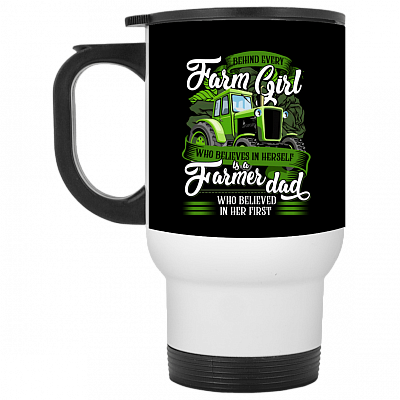 14 oz. White Travel Mug