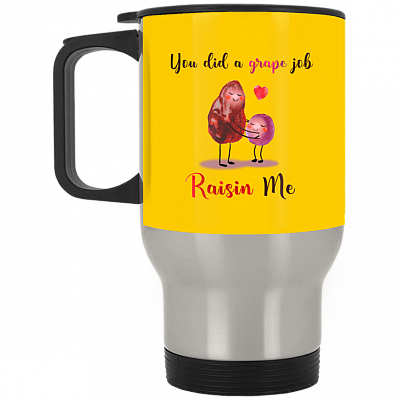 14 oz. Silver Travel Mug