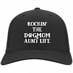 Rockin The Dog Mom And Aunt Life Twill Cap - Trucker Hat - Beanie - Knit Cap