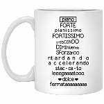 Piano Forte Pianissimo Fortissimo Crescendo Diminuendo Sforzando Ritardando Coffee Mug- Travel Mug - Water Bottle