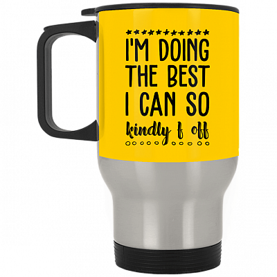 14 oz. Silver Travel Mug