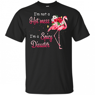 I'm Not A Hot-Mess I'm A Spicy Disaster Flamingo T-Shirt - Funny Flamingo Shirt