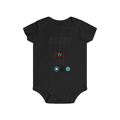 Alternative view of Daddy I Love You 3000 Baby Onesie Shirt - Dad I Love You Three Thousand Baby