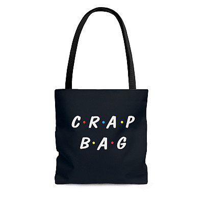 A Crap Bag Funny All Over Print Tote Bag-Shoulder Bag-Reusable Grocery Shopping Bag