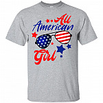 All-American Girl T-Shirt - Patriotic July 4th Shirt