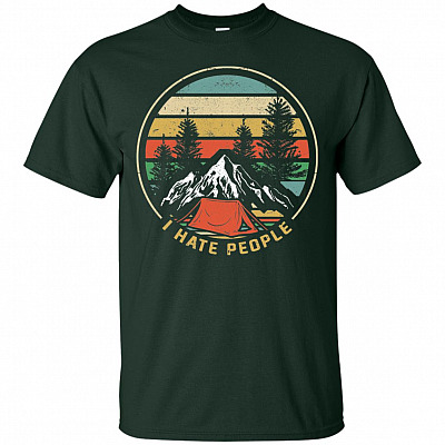 Alternative view of I Hate People T-Shirt - Funny Camping Shirt