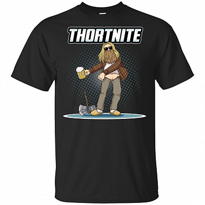 Thornite Mighty God of Beer Thunder Thor With Hammer Belly Floss Dance ABS Abides T-Shirt