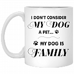 I Don't Consider My-Dog A Pet My-Dog Is My Family Ceramic Coffee Mug - Beer Stein -Water Bottle - Color Changing Mug