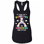 It's Going To Be A Rainbows And Unicorns Kind Of Day Cotton Tank Top Tee - Racerback Tank Shirt