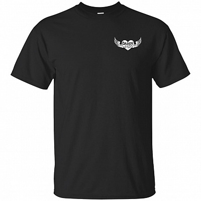 Daddy To An Angel - Father Daughter Gift - Print On Left Chest T-shirt - V-neck