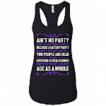 Ain't No Party Like A Gatsby Party Cotton Tank Top Tee - Ladies Racerback Tank