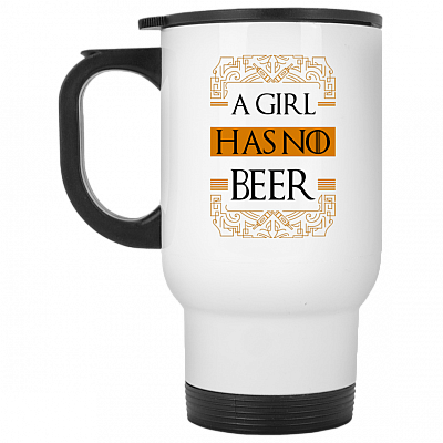 14 oz. White Travel Mug