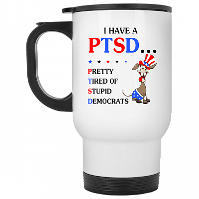14 oz. White Travel Mug