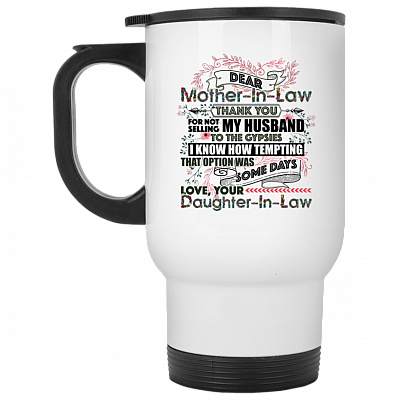 14 oz. White Travel Mug