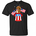Squirrel American Flag 4th Of July T-Shirt - Magic Animal 4th Of July Tee Shirt