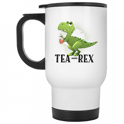 14 oz. White Travel Mug