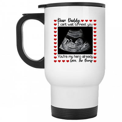 14 oz. White Travel Mug