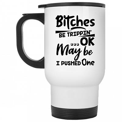 14 oz. White Travel Mug