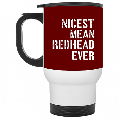 14 oz. White Travel Mug