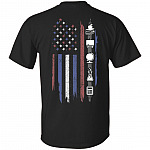 America Teacher Flag Print On Back T-Shirt