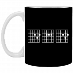 Guitar Chord Dad Ceramic Coffee Mug - Beer Stein - Water Bottle - Color Changing Mug