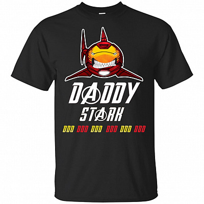 Fun Daddy Stark Shark Doo Doo Doo T-Shirt - Funny Fathers Day Gifts Father Tee Shirt Ideas