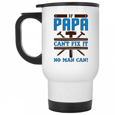 14 oz. White Travel Mug