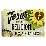 Jesus It's Not Religion It's A Relationship Portrait Canvas - Poster - Home Decor Wall Art