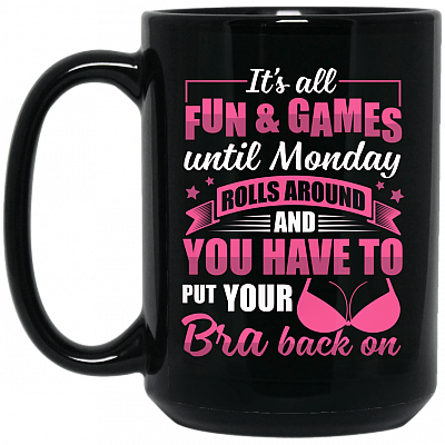 15 oz. Black Mug