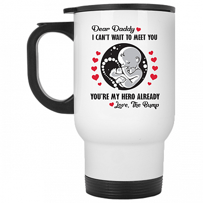 14 oz. White Travel Mug