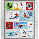 Life Is Better On Slopes Skiing Lovers Fleece Blanket - Premium Sherpa Blanket- Woven Blanket