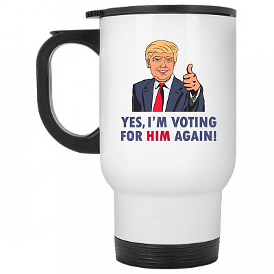 14 oz. White Travel Mug