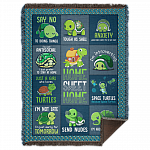 Home Sweet Home Turtle Fleece Blanket - Premium Sherpa Blanket - Woven Blanket