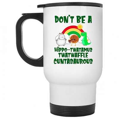 14 oz. White Travel Mug