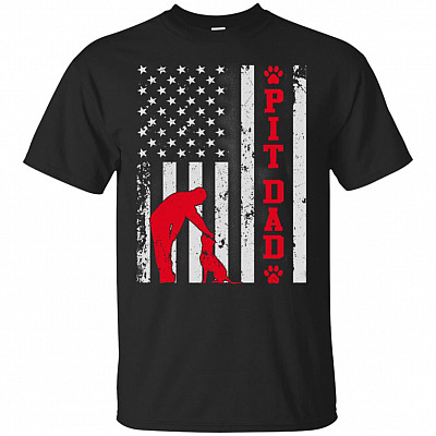 Pit Dad T-Shirt - Funny Pitbull Dad Shirts