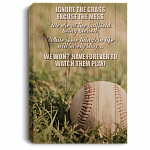 Ignore The Grass Excuse The Mess We Are At The Ballfield Being Blessed Framed Canvas - Unframed Poster