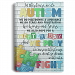 In This House We Do Autism We Do Meltdowns And Avoidance Gallery Wrapped Framed Canvas Prints - Unframed Poster