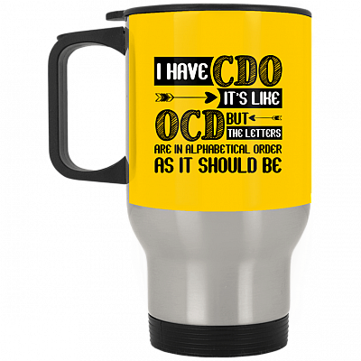14 oz. Silver Travel Mug