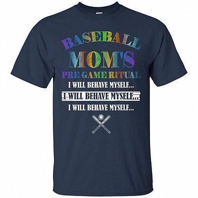 Alternative view of Baseball Moms Pre Game Ritual T-Shirt