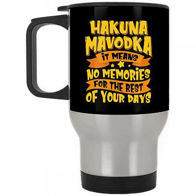 14 oz. Silver Travel Mug
