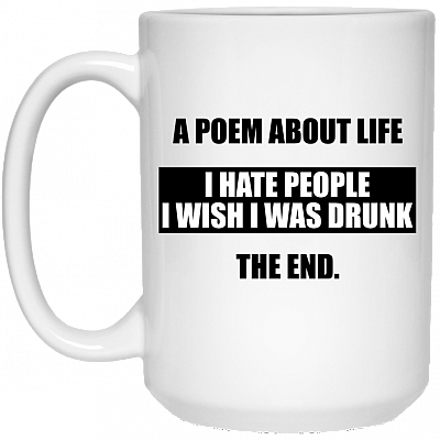 15 oz. White Mug