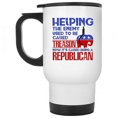 14 oz. White Travel Mug