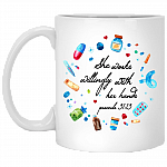 She Works Willingly With Her Hands Ceramic Coffee Mug - Beer Stein -Water Bottle - Color Changing Mug