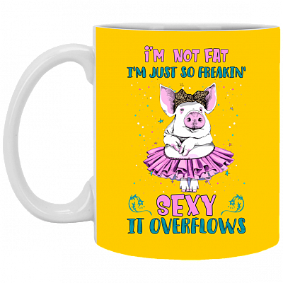 Alternative view of I'm Not Fat I'm Just So Freaking Sexy It Overflows Ceramic Coffee Mug - Beer Stein -Water Bottle - Color Changing Mug