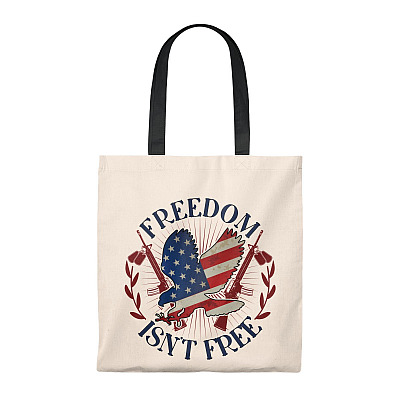Freedom Isn't Free Vintage Canvas Tote Bag - Shoulder Bag - Reusable Grocery Shopping Bag